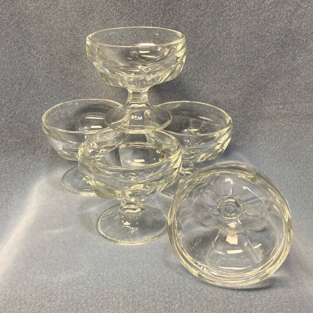 Federal Glass Low Sherbet Cups 3-1/8 Inch